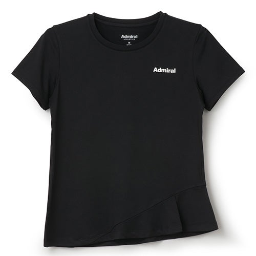 アドミラル Admiral アシンメトリータックヘムTEE_BLK テニス Tシャツ